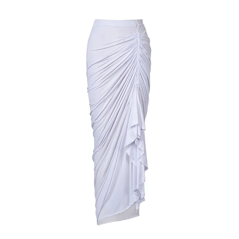Draped High-Waisted Skirt