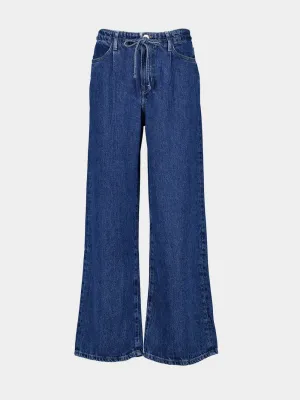 Drawstring Wide Leg Jeans