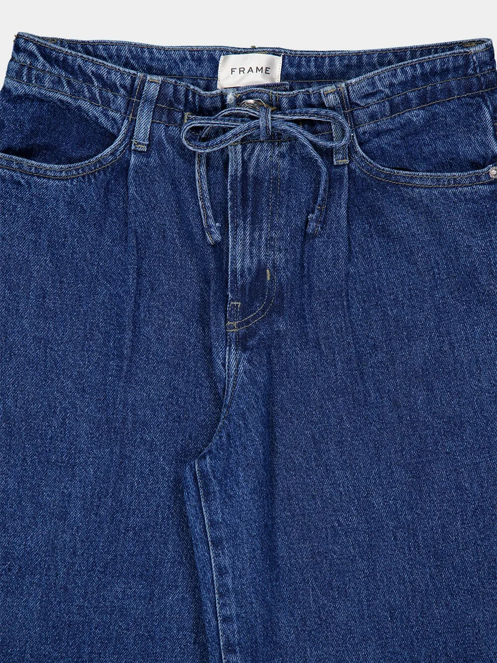 Drawstring Wide Leg Jeans