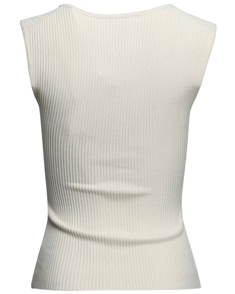 Ecru Square Neck Top