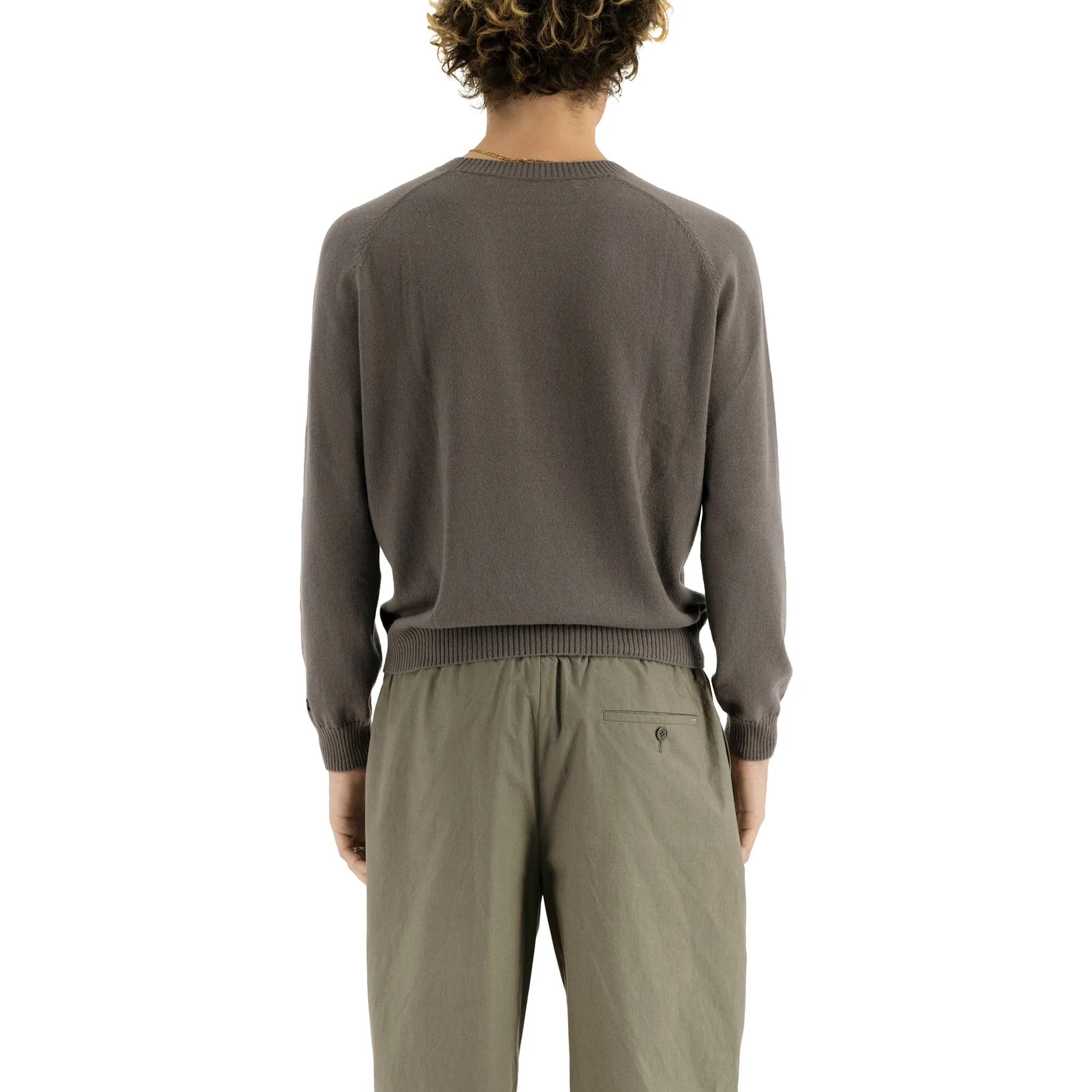 Ed Unlined Cotton Drawstring Trousers Weimaraner Grey