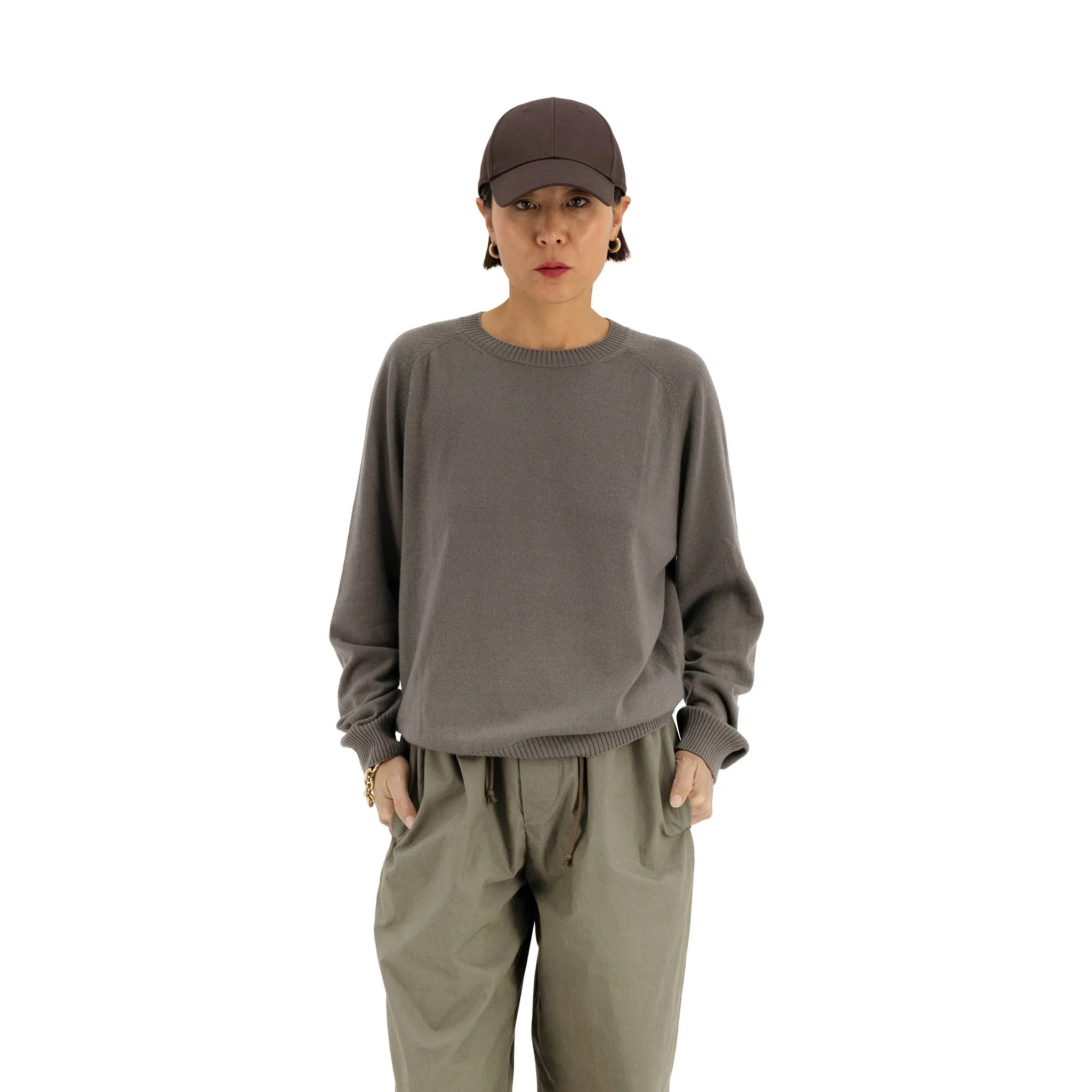 Ed Unlined Cotton Drawstring Trousers Weimaraner Grey
