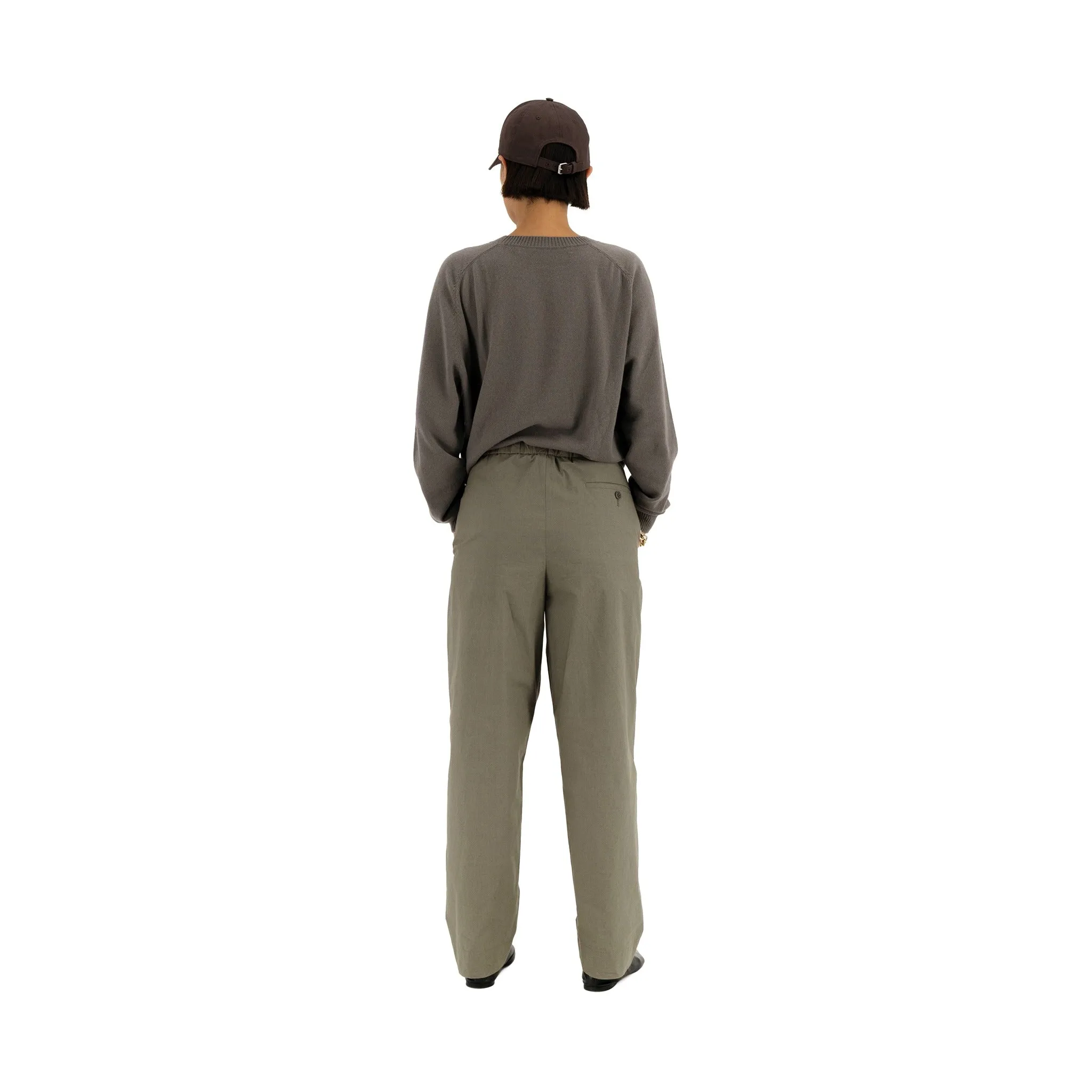 Ed Unlined Cotton Drawstring Trousers Weimaraner Grey