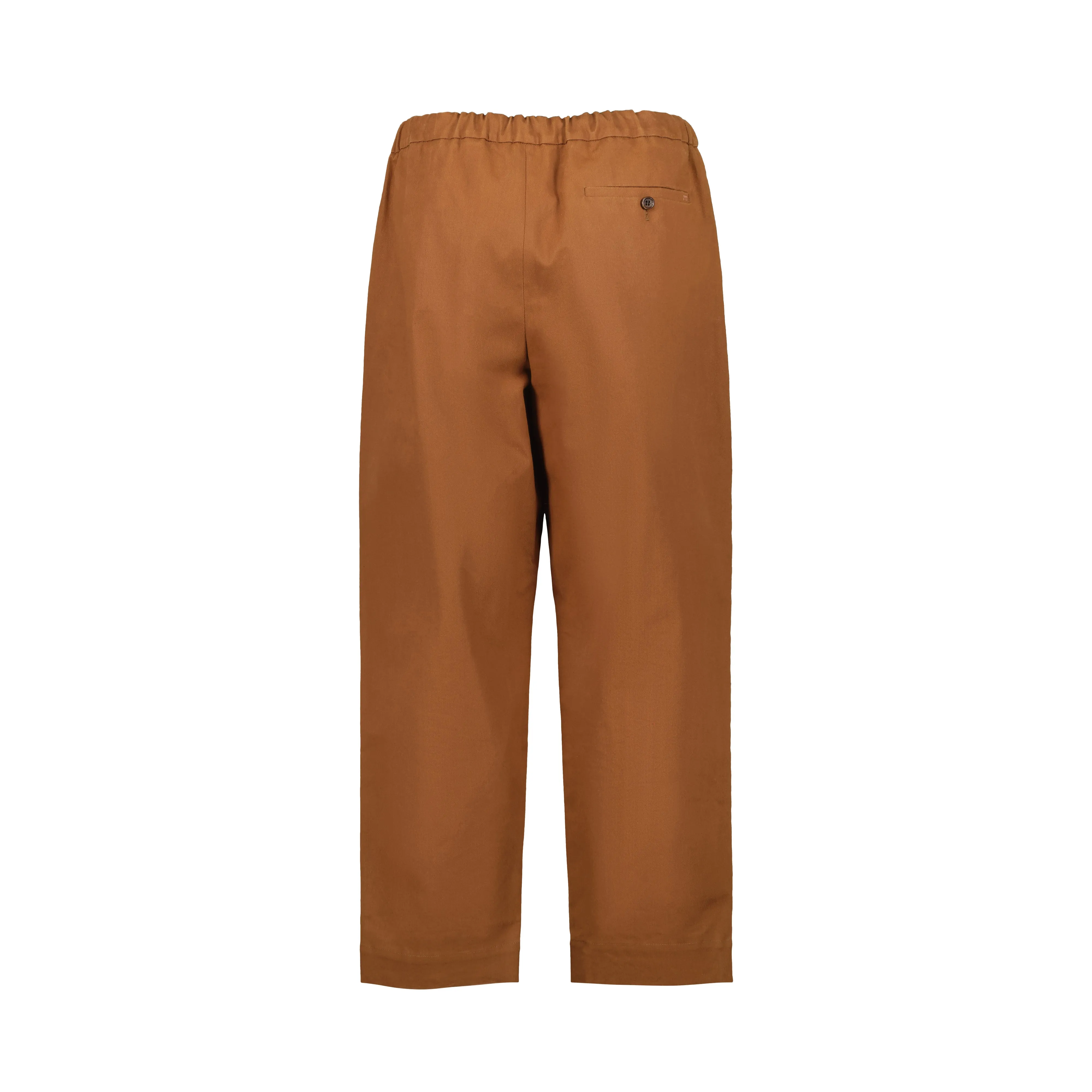 Ed Unlined Drawstring Trousers Rust Brown