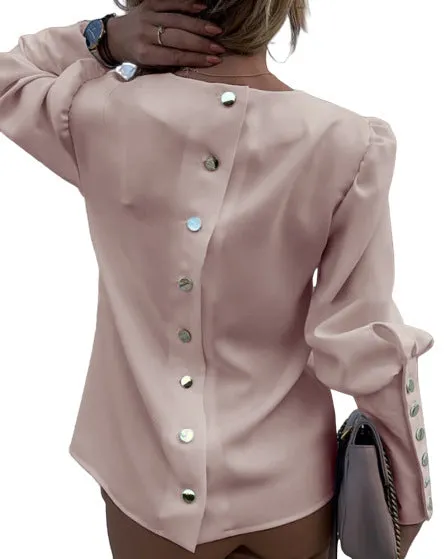 Elegant Button Women's Blouse