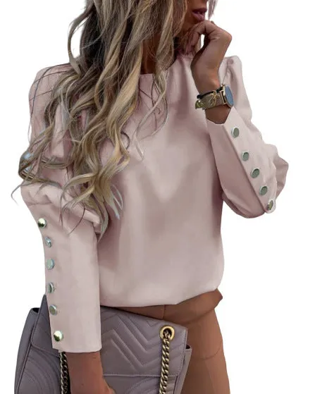 Elegant Button Women's Blouse