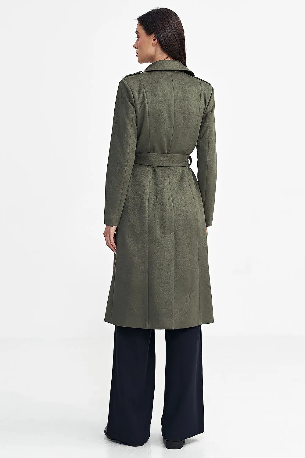 Elegant Longline Military Coat