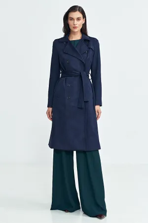 Elegant Longline Military Coat