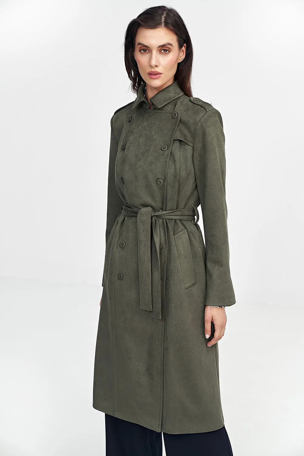 Elegant Longline Military Coat