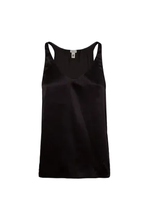 ELSE BLACK: V-NECK TOP IN ORGANIC SILK