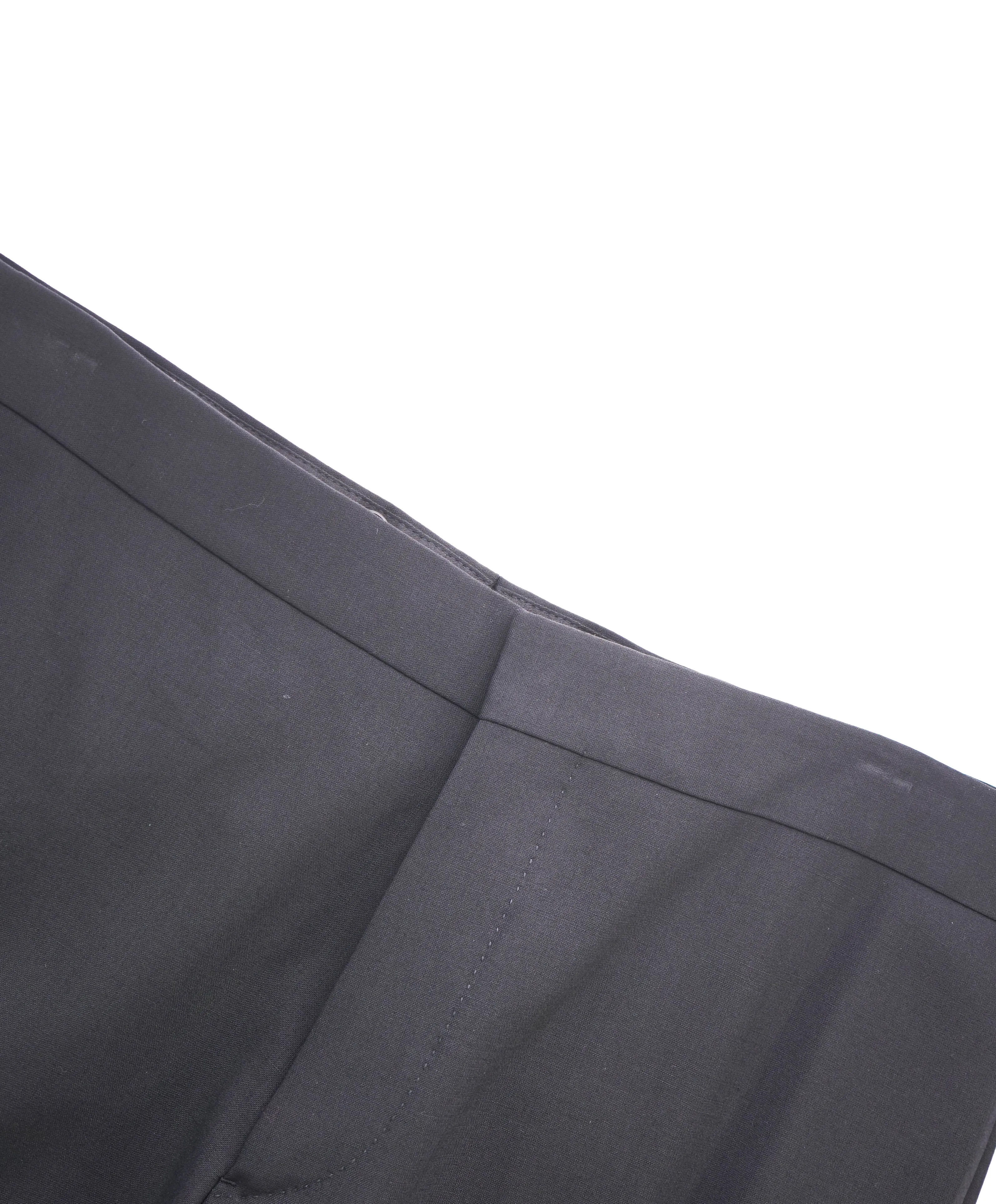 EMPORIO ARMANI - Black *Closet Staple* Flat Front Tuxedo Dinner Pants - 32W (48 EU)