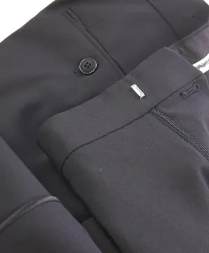 EMPORIO ARMANI - Black *Closet Staple* Flat Front Tuxedo Dinner Pants - 32W (48 EU)