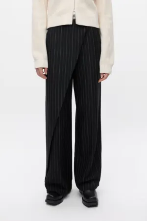 ENTAM PANTS - BLACK PINSTRIPE