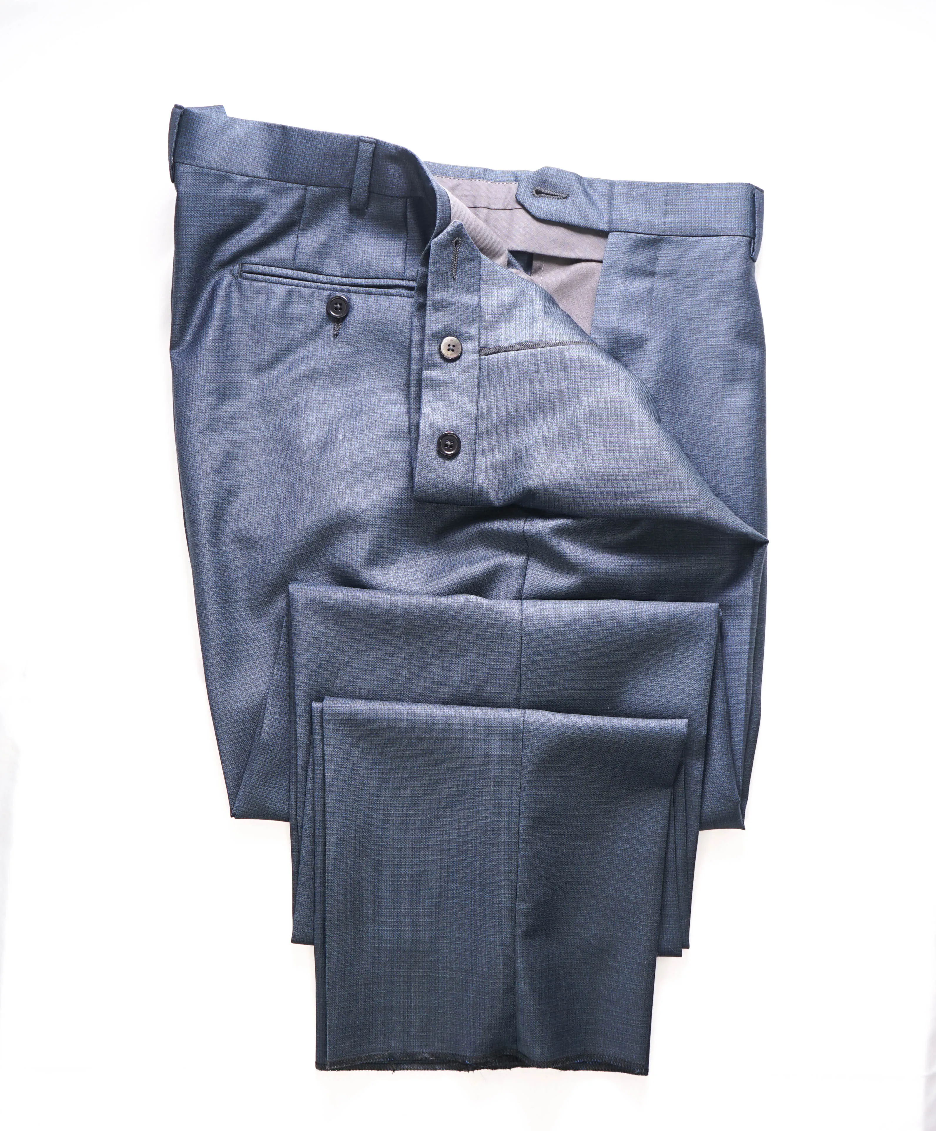 ERMENEGILDO ZEGNA - "322606 MILANO" Blue Check Dress Pants - 40W (58EU)