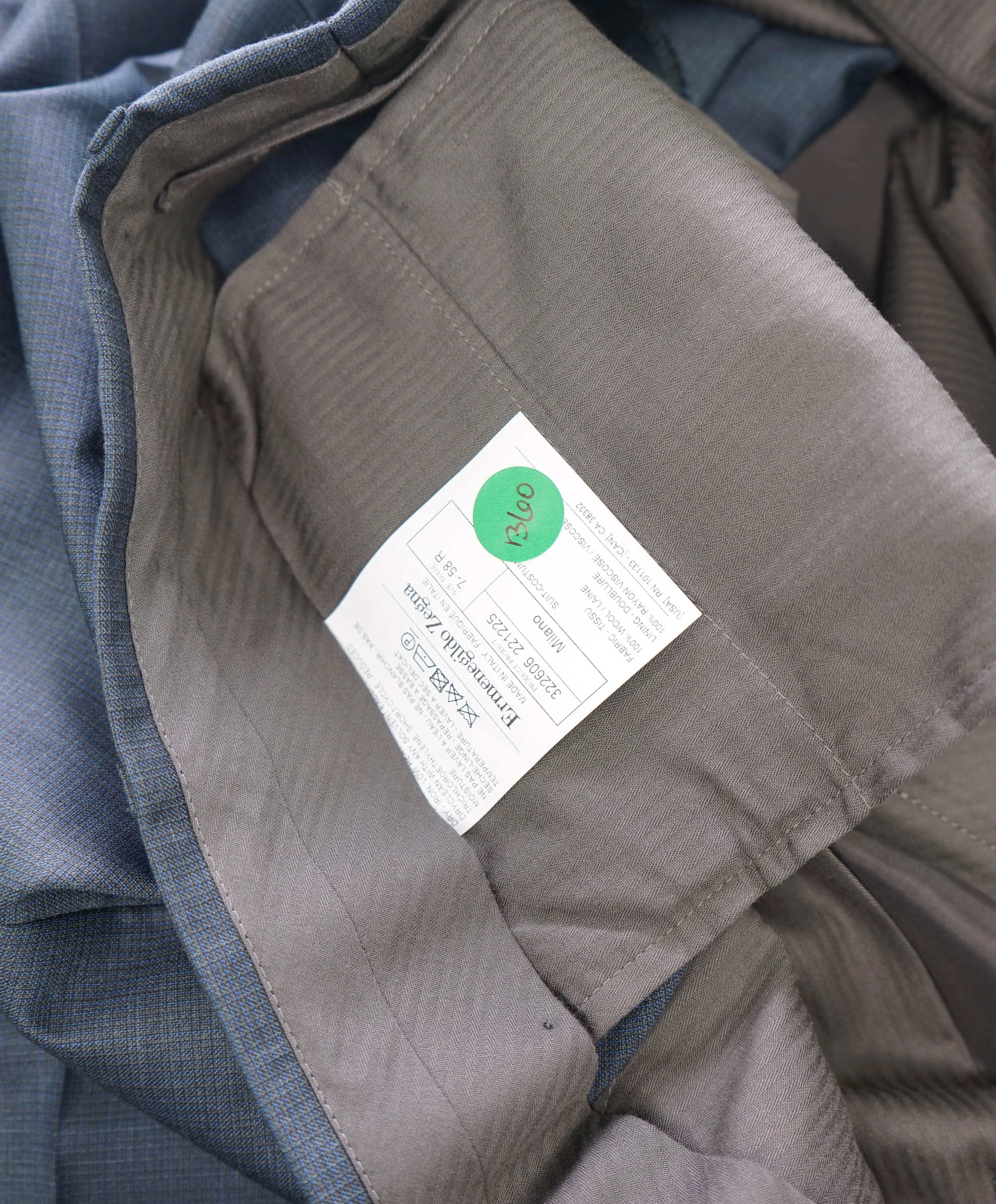 ERMENEGILDO ZEGNA - "322606 MILANO" Blue Check Dress Pants - 40W (58EU)