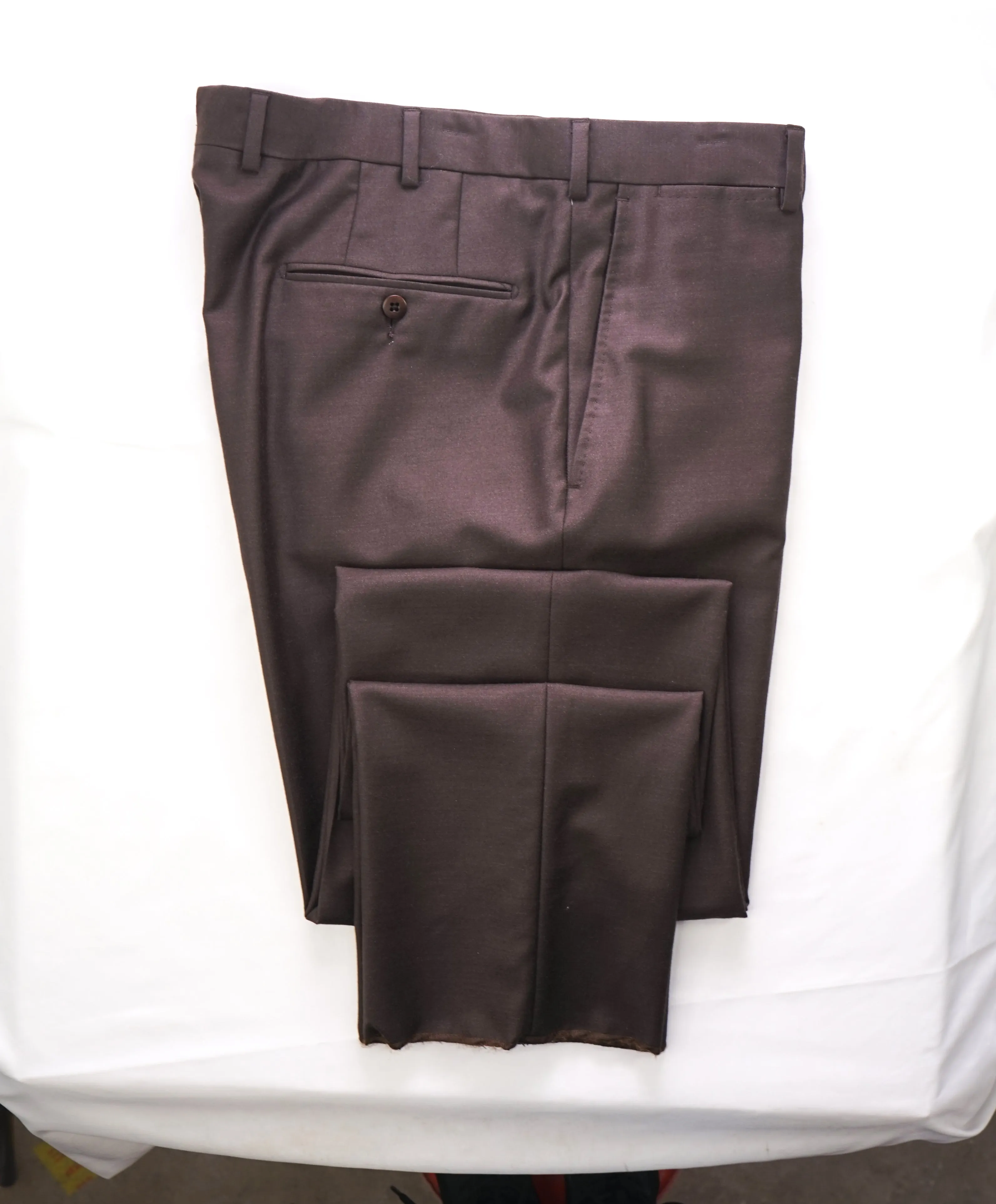 ERMENEGILDO ZEGNA - "628F13" Regular Brown Premium Dress Pants - 36W (52EU)