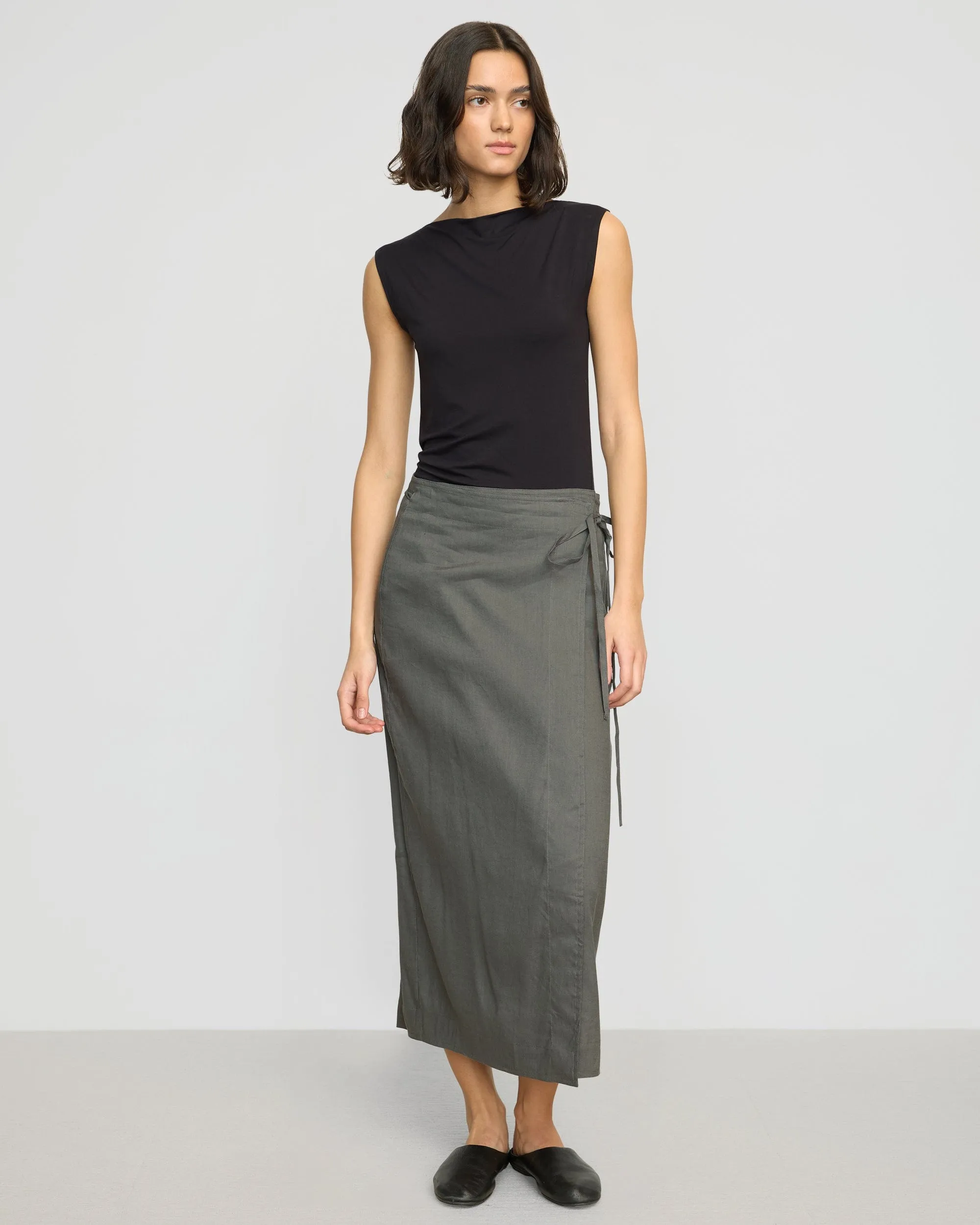 Esme Sleeveless Slit-Neck Tank