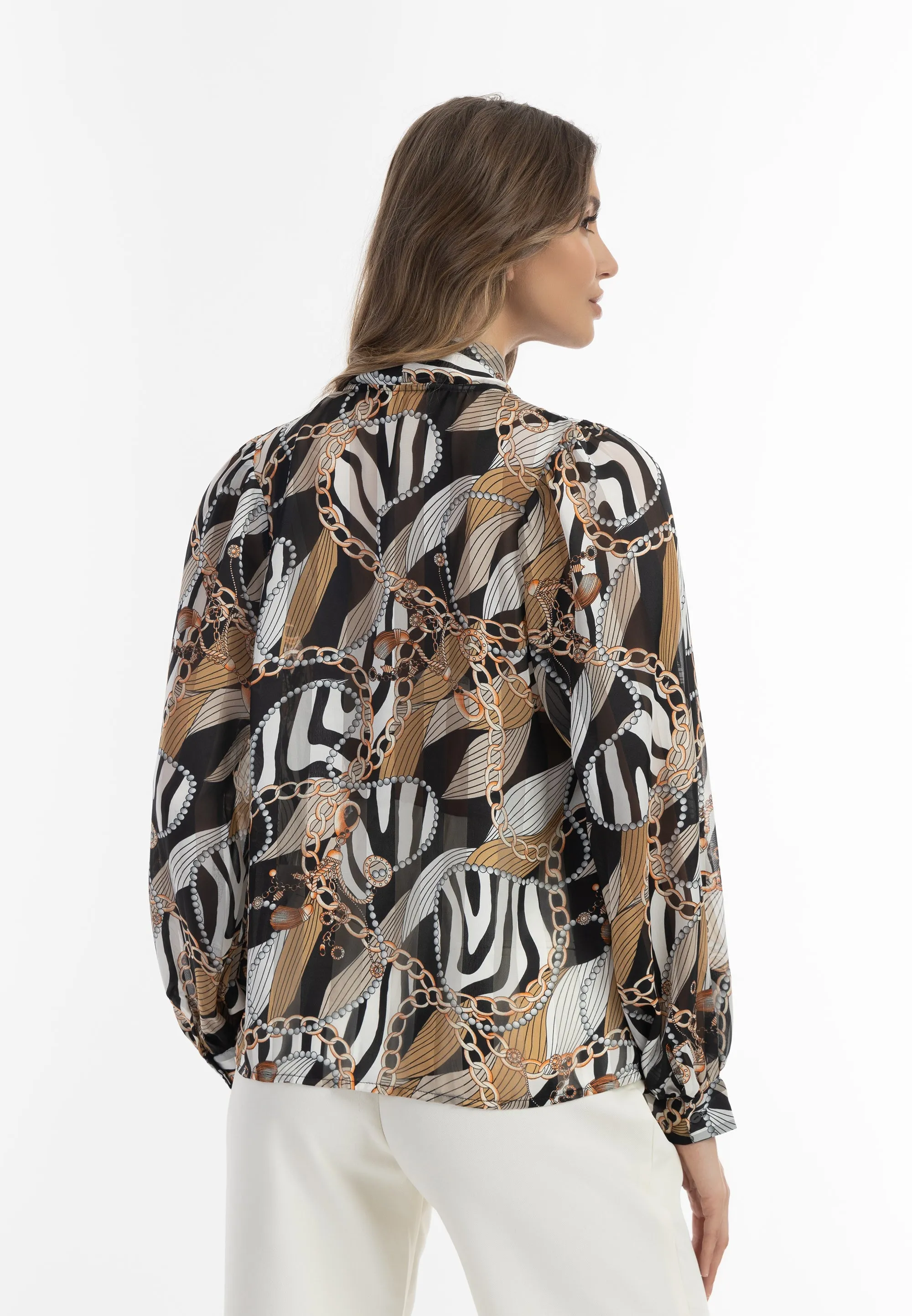 faina Women's Tie-Neck Blouse