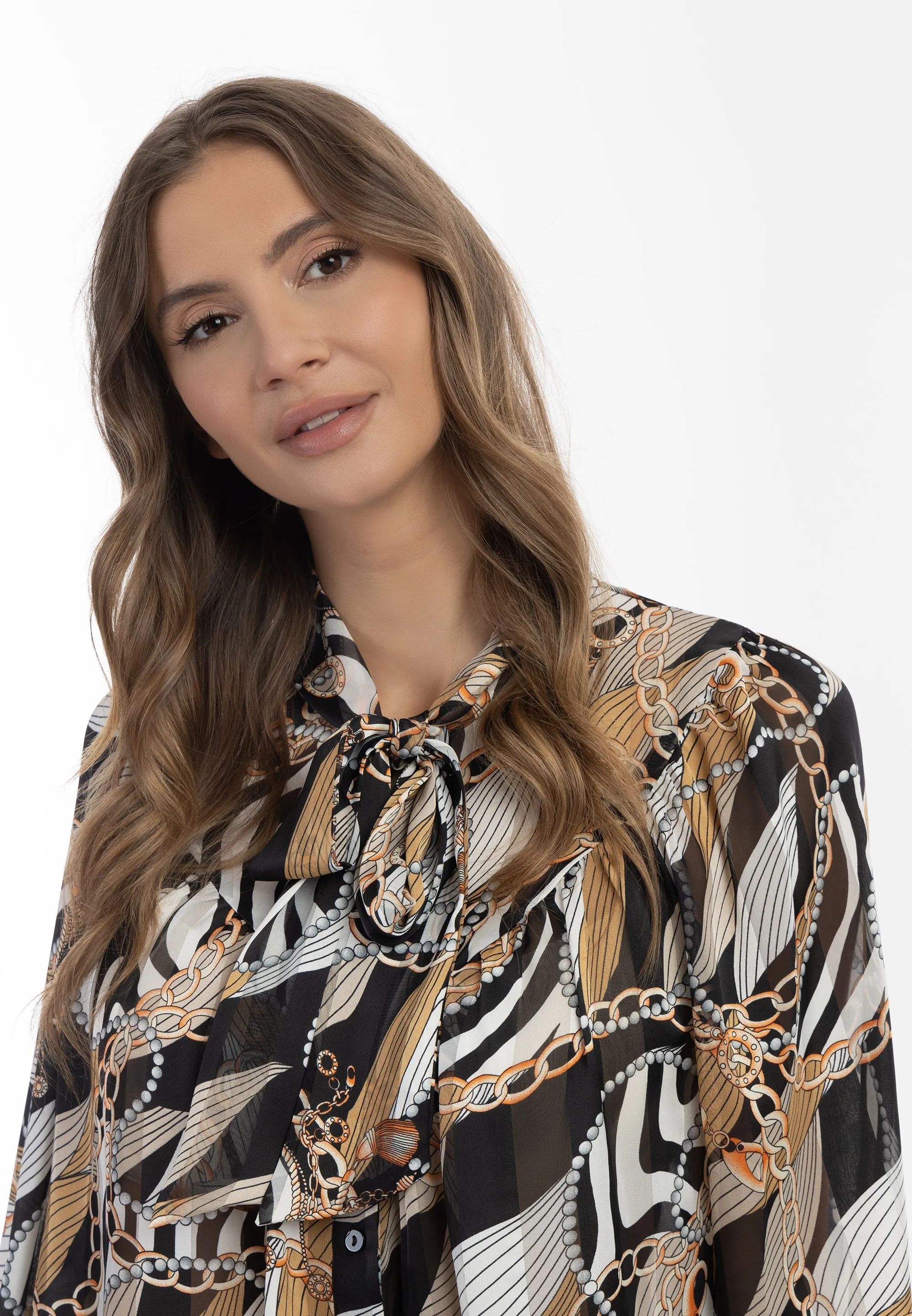 faina Women's Tie-Neck Blouse