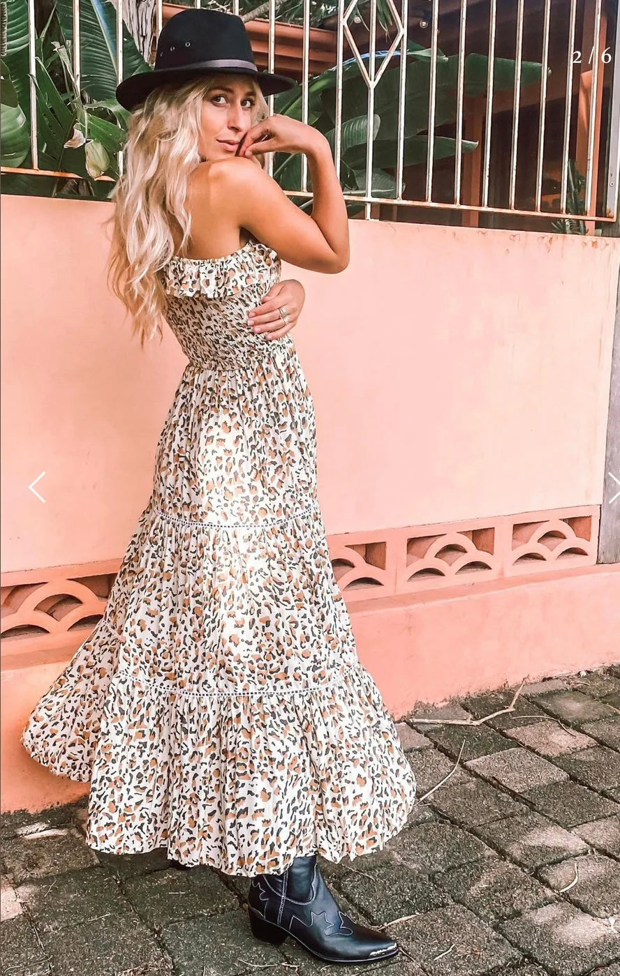 Farrah Dress - Multi Leopard
