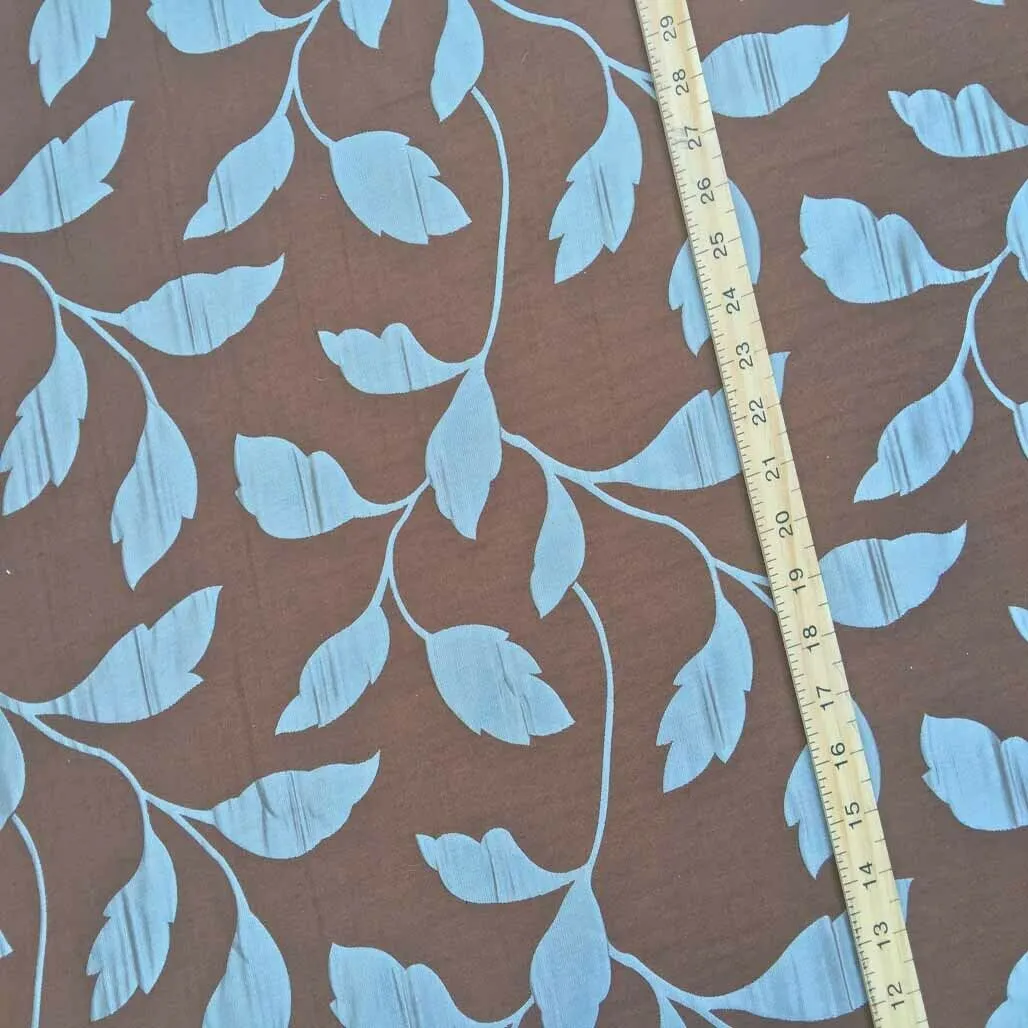 Felix Leaves Floral Curtain Brocade Fabric 140cm