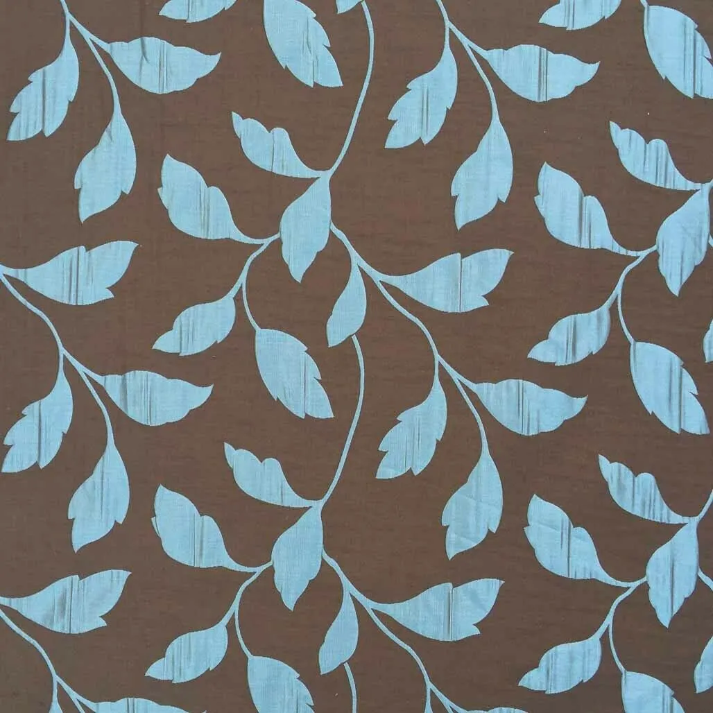 Felix Leaves Floral Curtain Brocade Fabric 140cm
