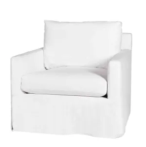 Fiji Slipcovered 36in Slipcovered Swivel Chair