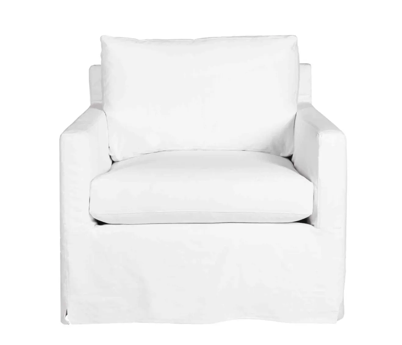 Fiji Slipcovered 36in Slipcovered Swivel Chair