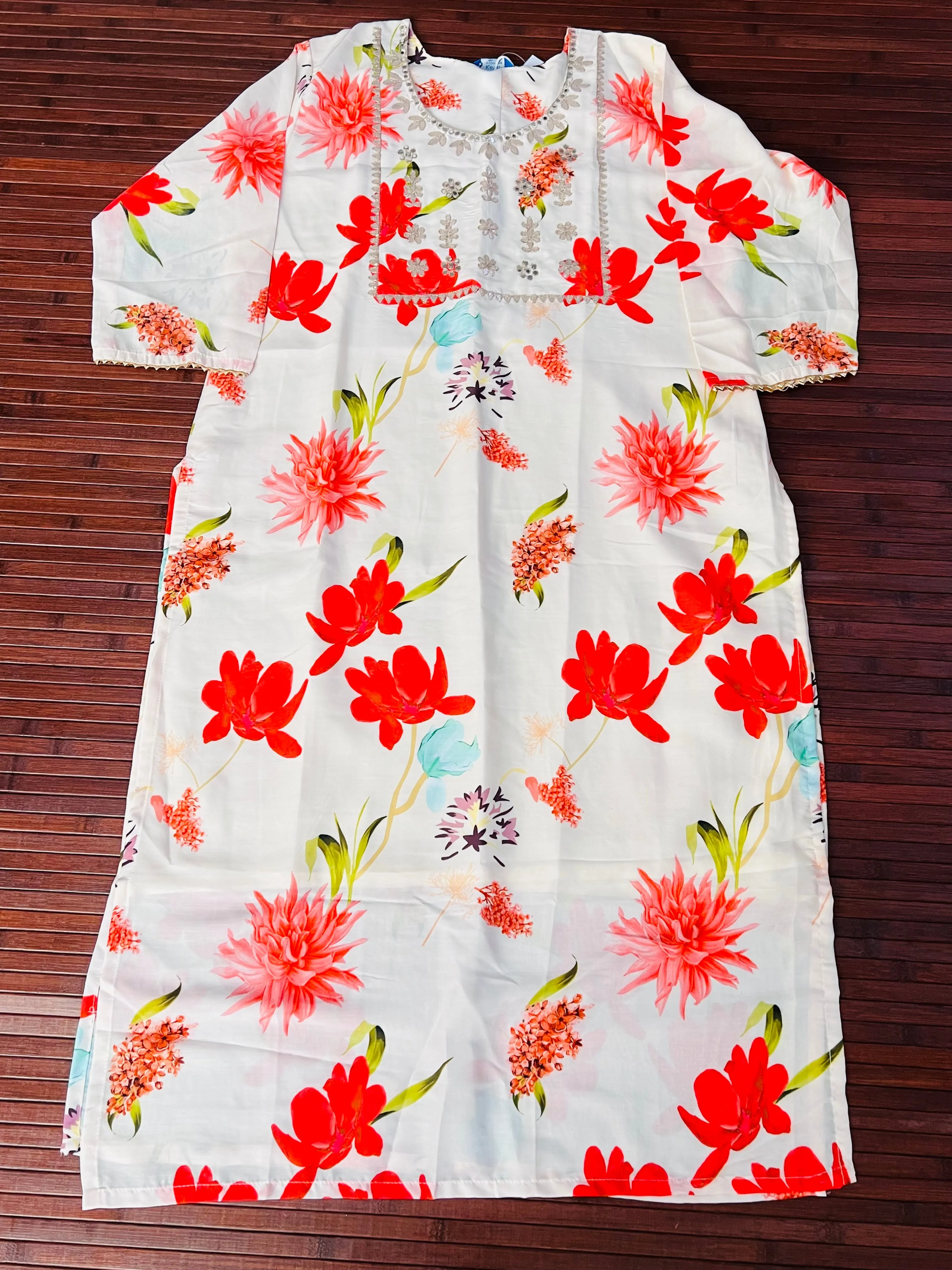 Floral Kurti and Pant Set