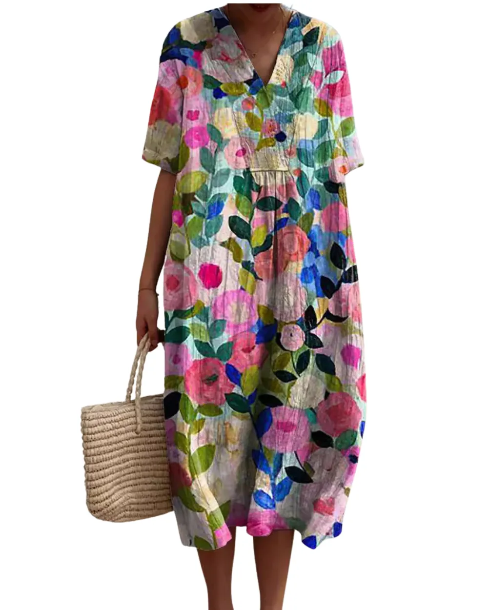 Floral Tummy Coverage Dress