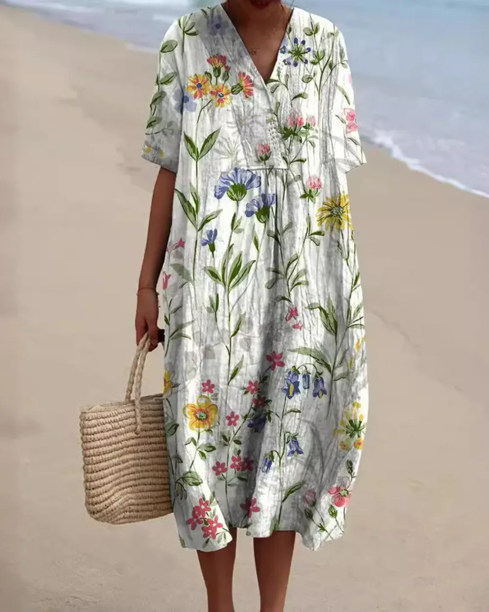Floral Tummy Coverage Dress