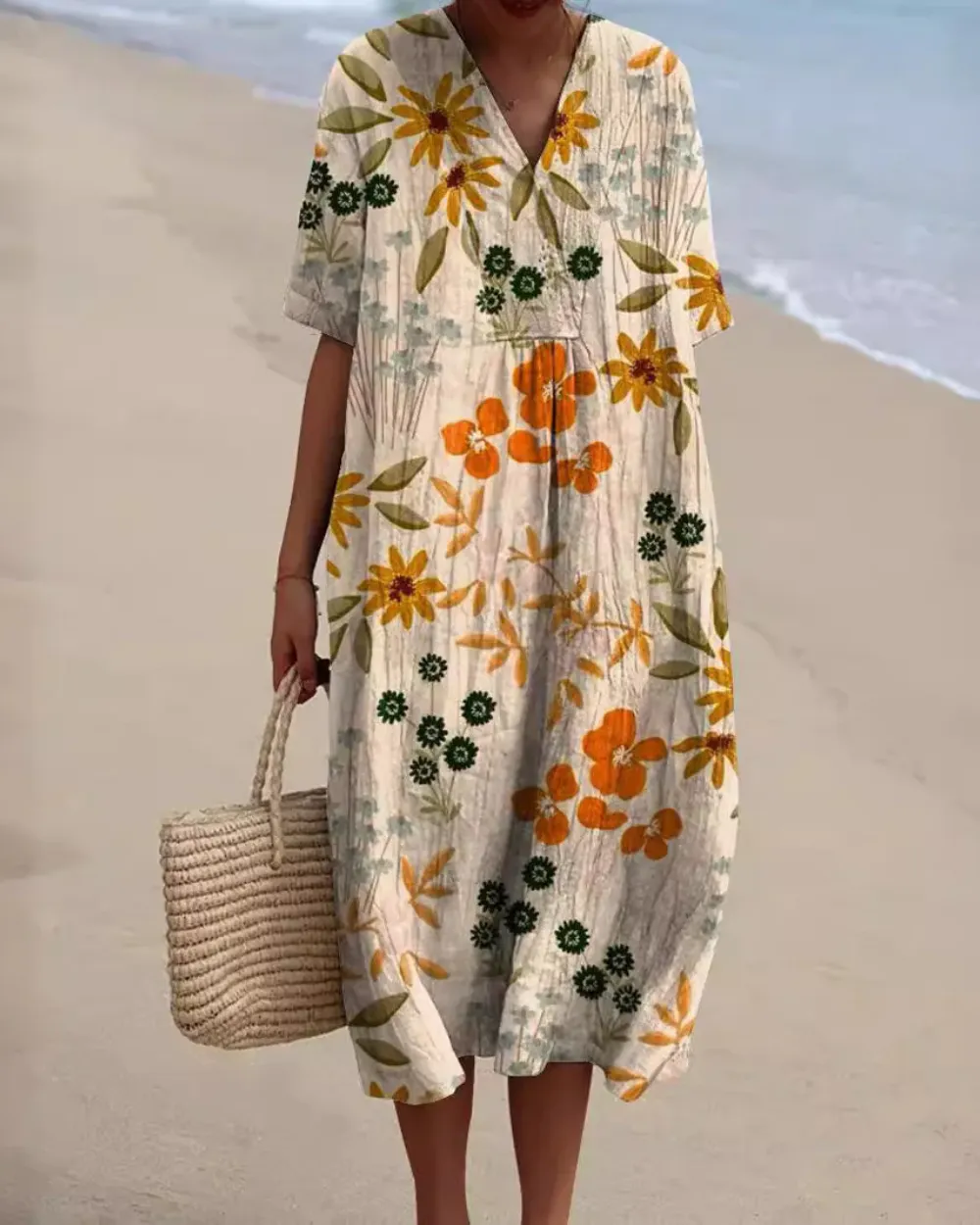 Floral Tummy Coverage Dress