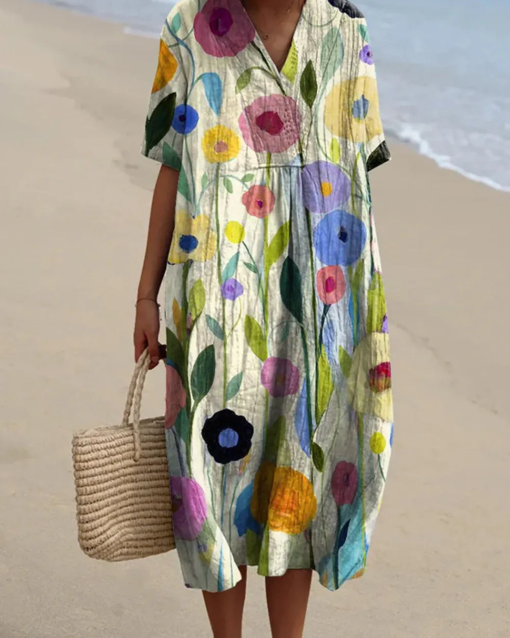 Floral Tummy Coverage Dress