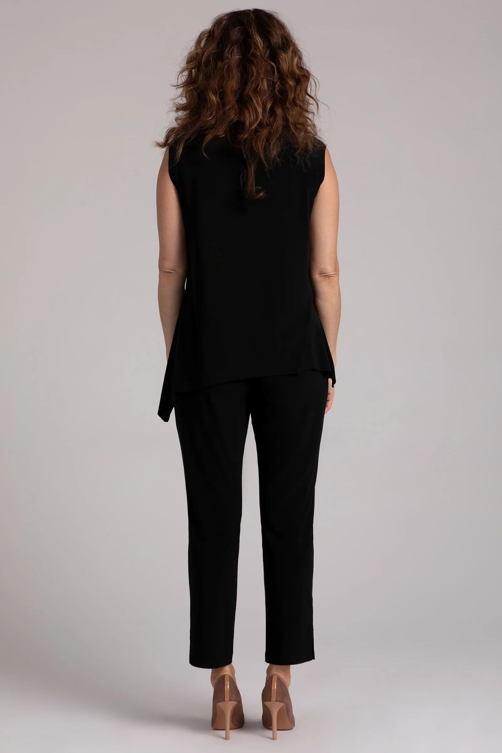 Flounce Muscle Top with Drop Hem