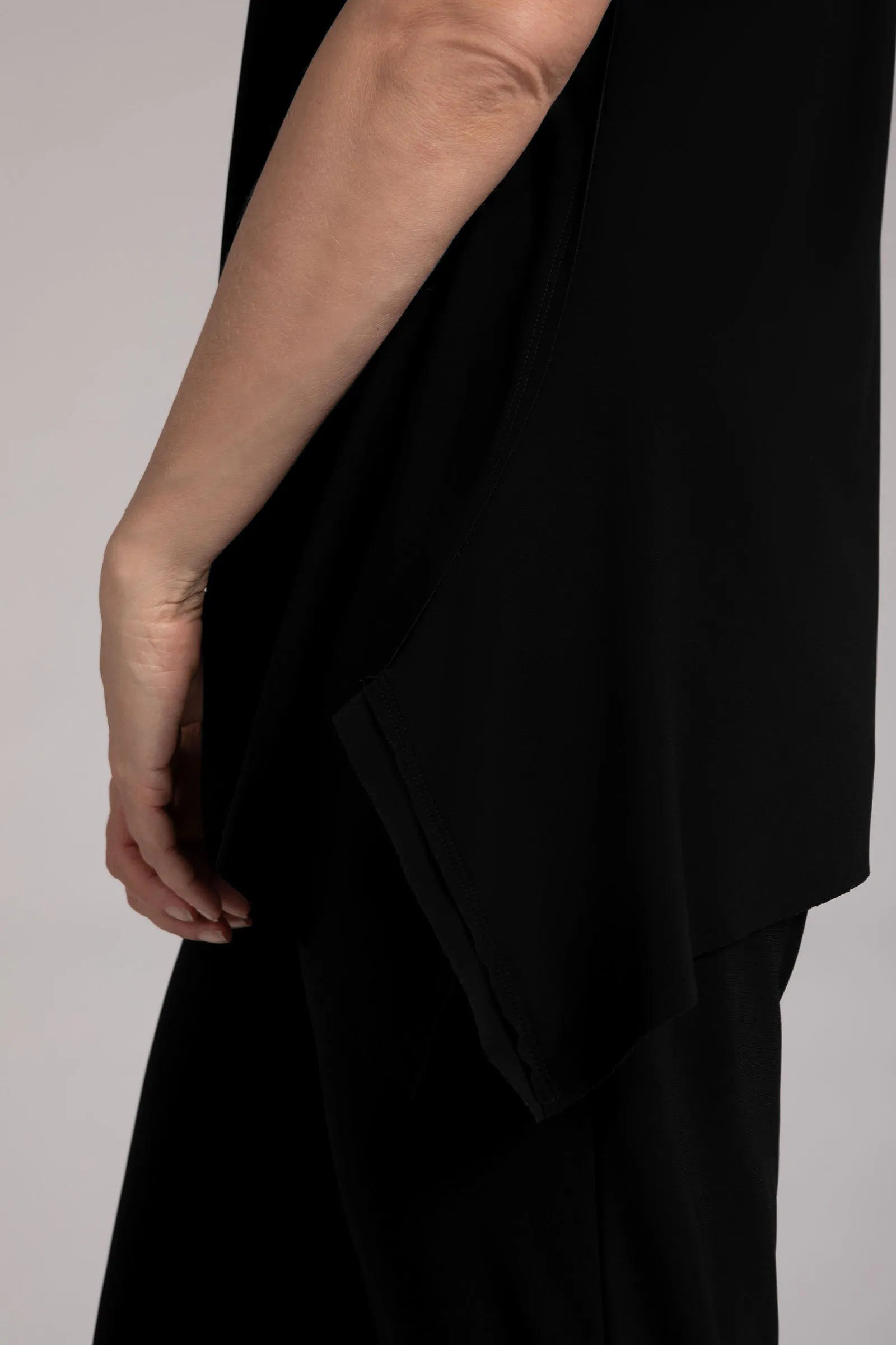 Flounce Muscle Top with Drop Hem