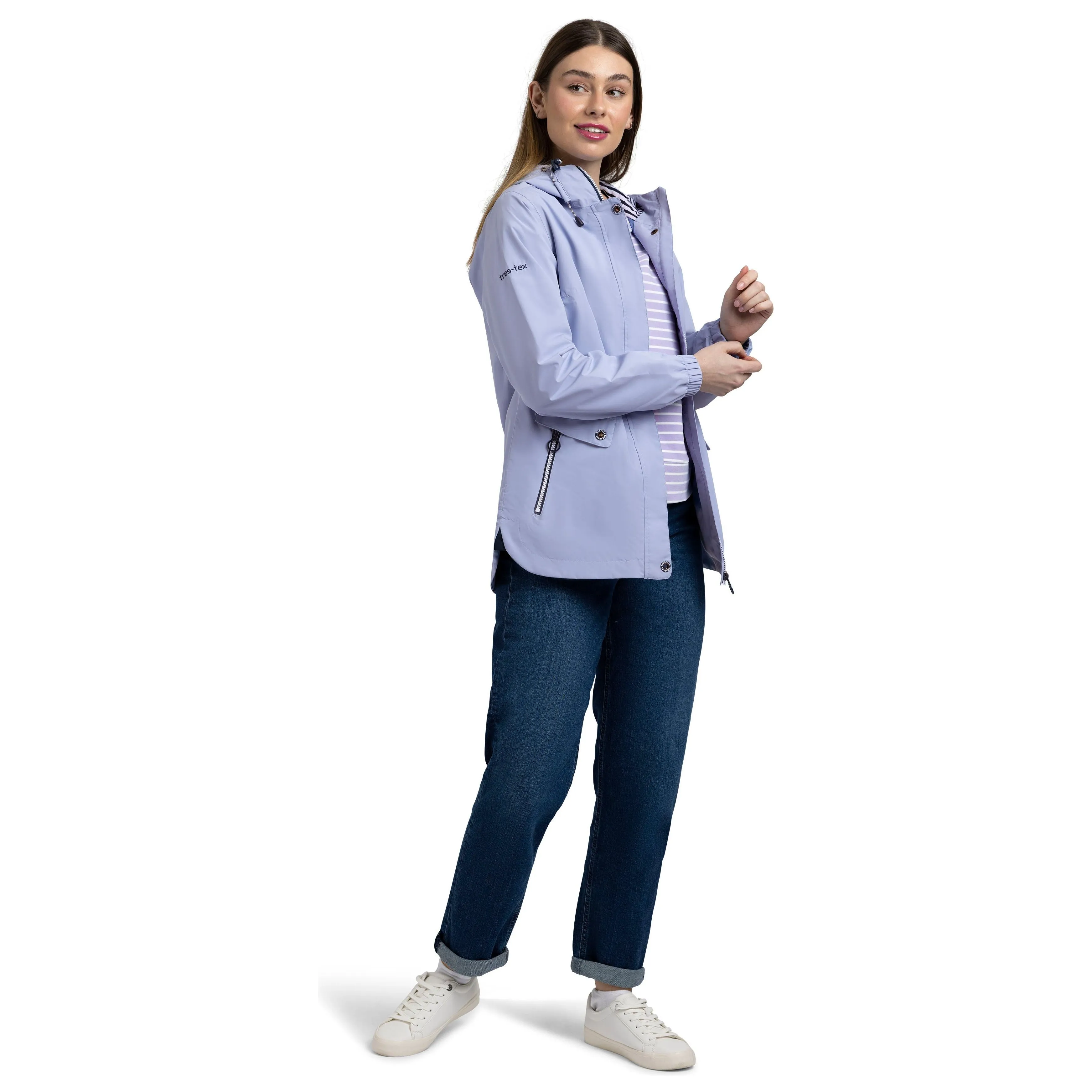 Flourish Womens Unpadded Waterproof Jacket in Cool Blue