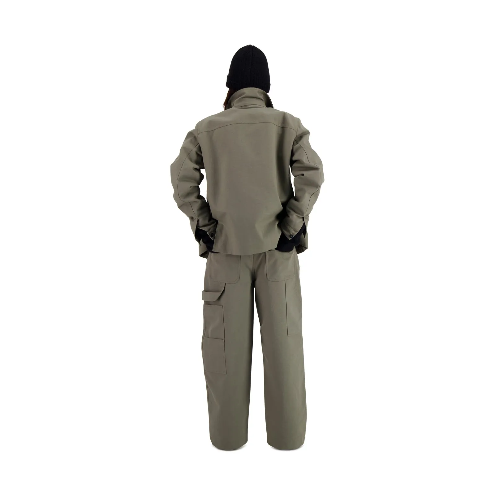Frankie Cotton Straight Leg Workwear Trousers Weimaraner Grey