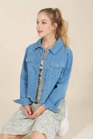 Frayed corduroy jacket
