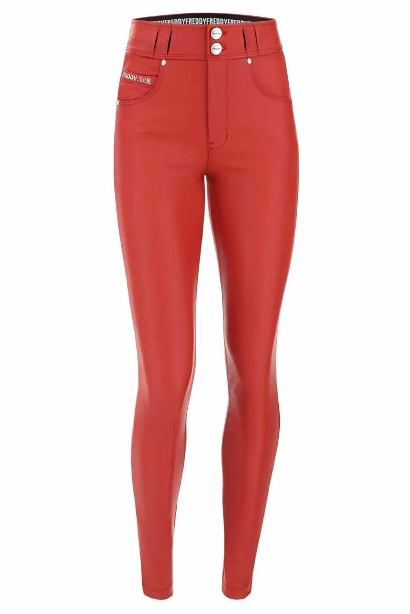 Freddy N.O.W SKINNY FAUX LEATHER RED
