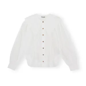 FRILL COLLAR SHIRT | WHITE