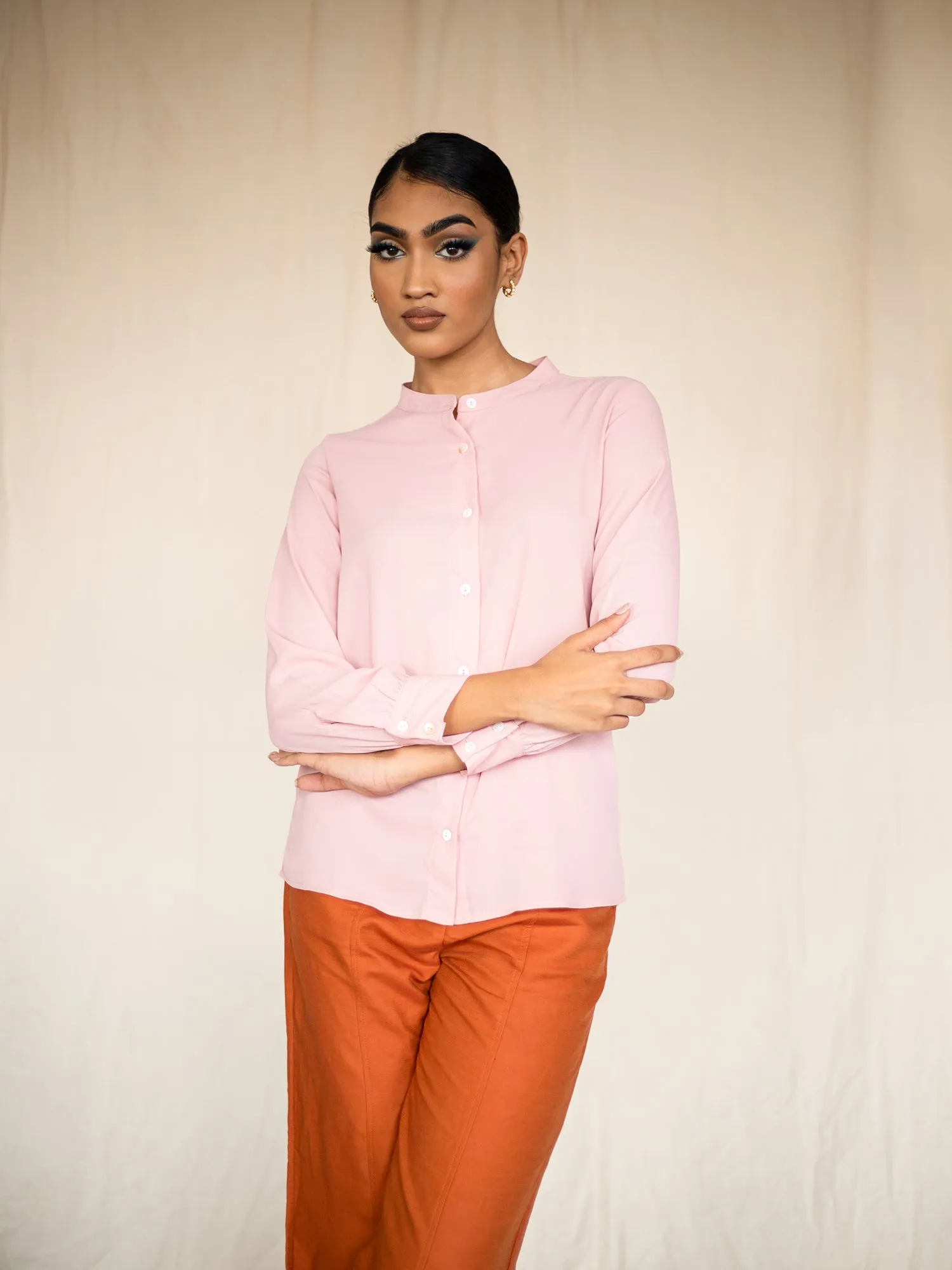 Front Seam Detail Straight Leg Pant