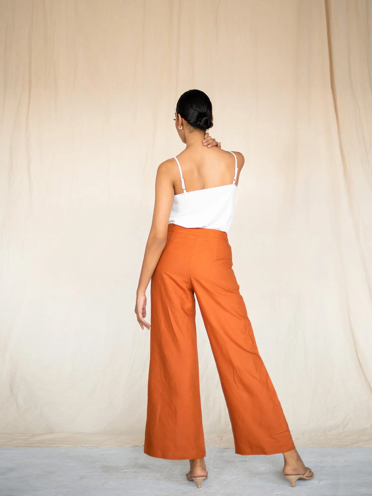 Front Seam Detail Straight Leg Pant