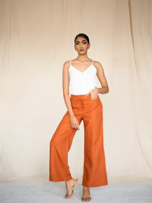 Front Seam Detail Straight Leg Pant