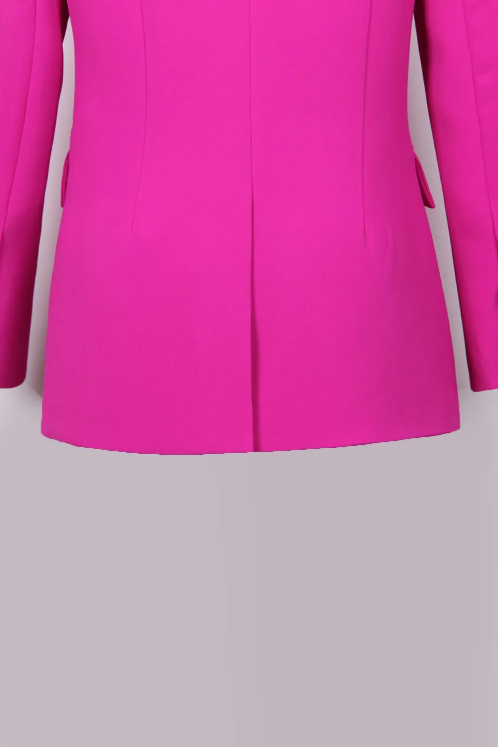 Fuchsia One Button Peak Lapel Women Suits