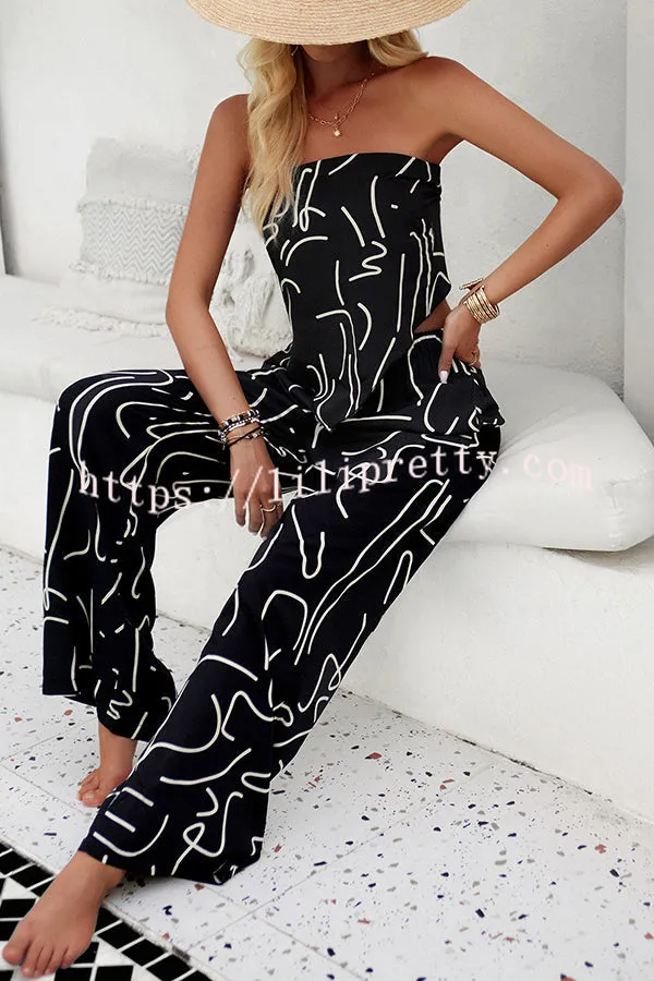 Fun Printed Off The Shoulder Top and Elastic Waist Pocket Shorts Set