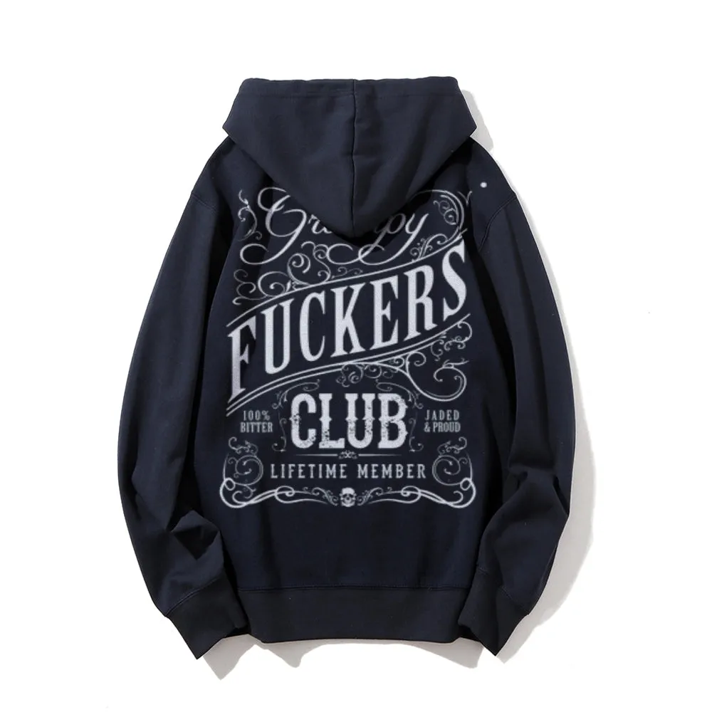 Funny Letter Graphic Pullover With Kangaroo Pocket Hoodies
