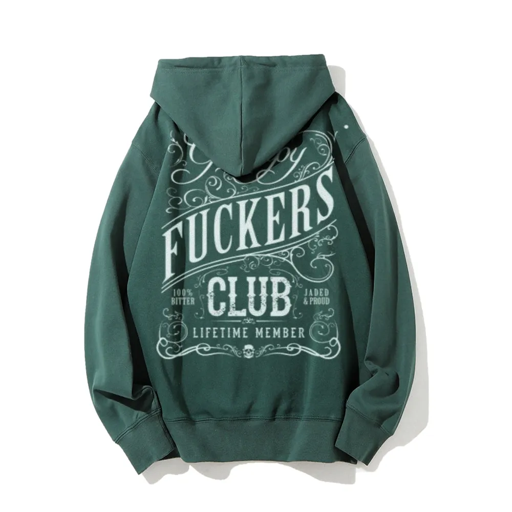 Funny Letter Graphic Pullover With Kangaroo Pocket Hoodies