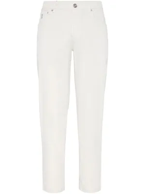 Gabardine cotton trousers