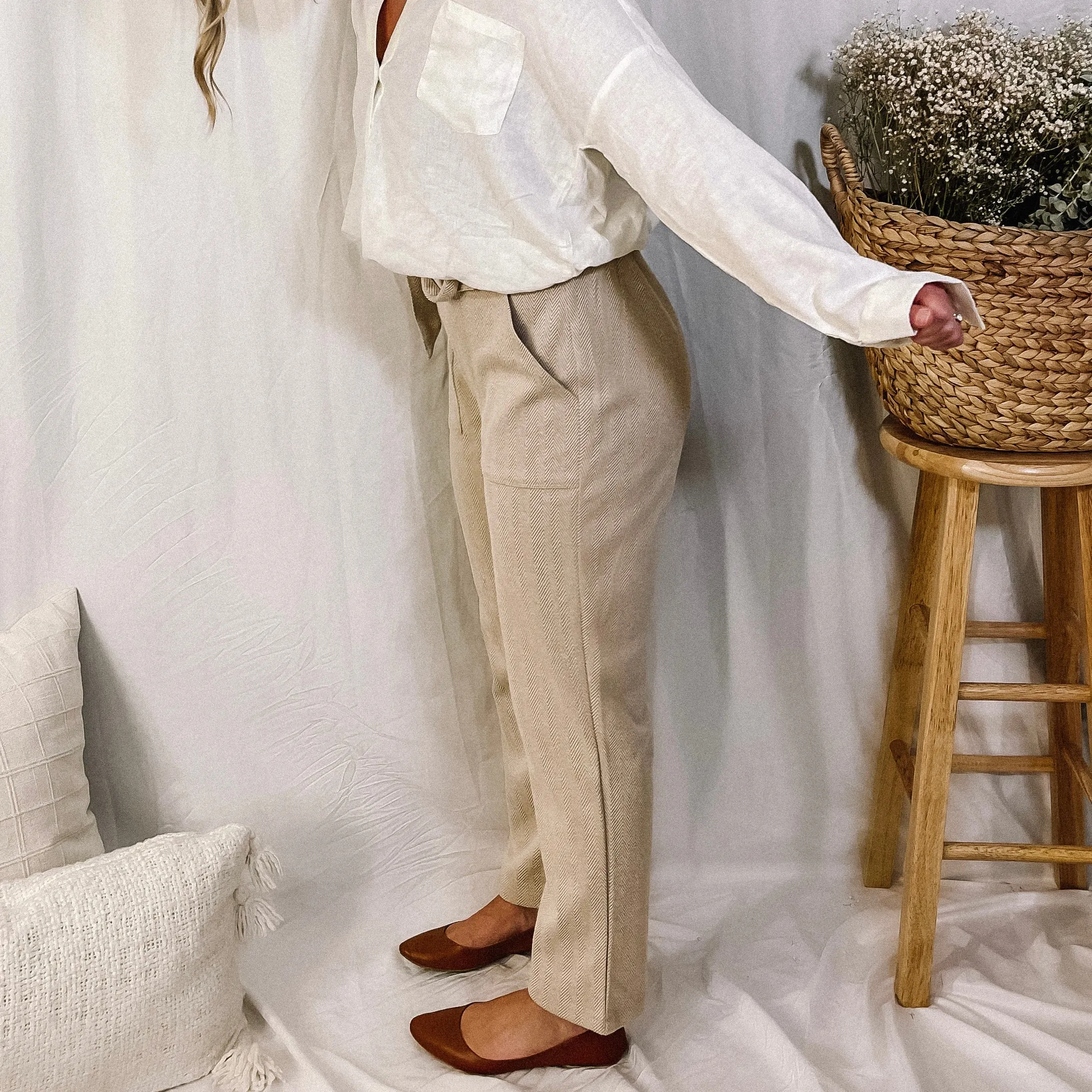 Girl Boss Herringbone Trousers