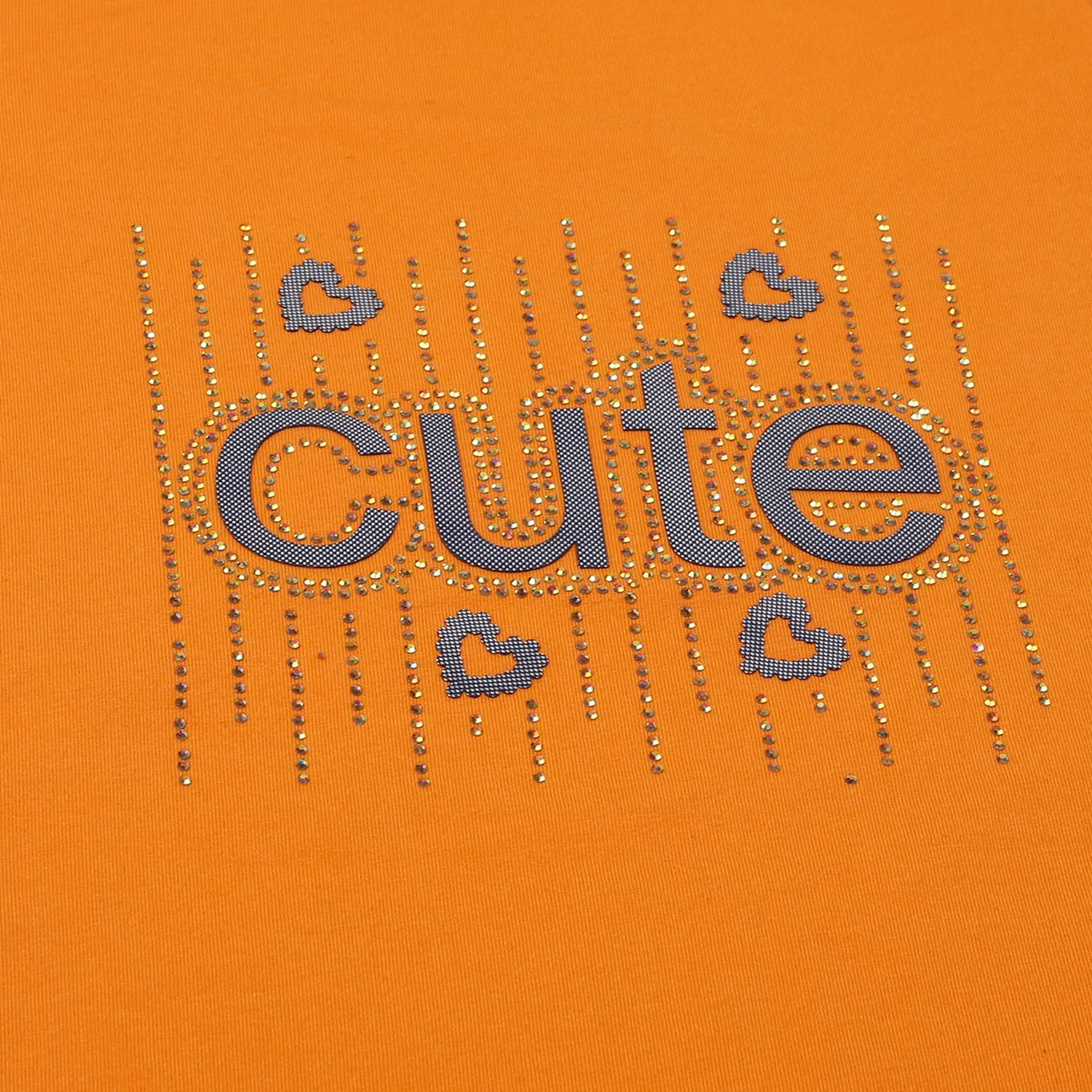 Girls Half Sleeves Skirt Suit - Orange